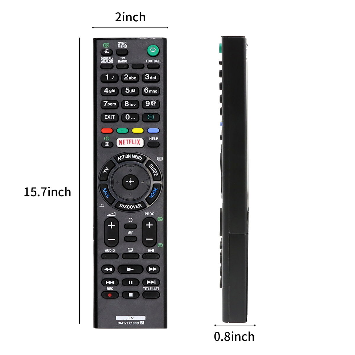 Sony Remote Control For Smart TV.It covers all the functions of the original remote control. perfect to replace your old or broken one
Remote control distance is up to 10m .