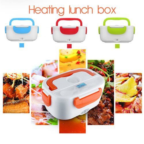 Electric Heated Lunch Box Food Warmer With Partitions. It has a ventilation system that helps keep food fresh and is made with high temperature resistant material.