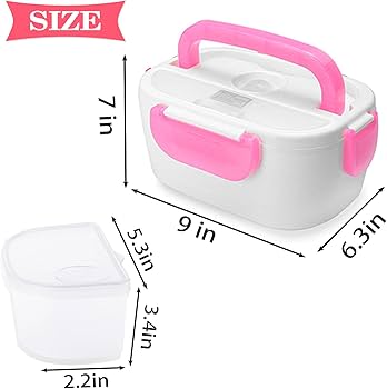 Electric Heated Lunch Box Food Warmer With Partitions. It has a ventilation system that helps keep food fresh and is made with high temperature resistant material.