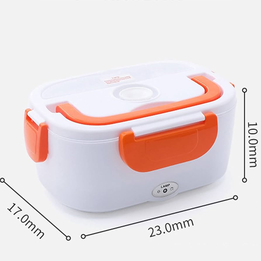 Electric Heated Lunch Box Food Warmer With Partitions. It has a ventilation system that helps keep food fresh and is made with high temperature resistant material.