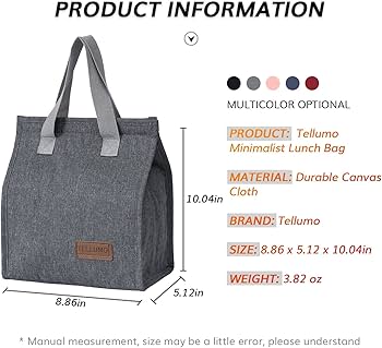 Tote lunch bag.The bag is made with a durable outer material and a waterproof, insulated foil lining that keeps contents cool or warm for hours.The convenient handle and secure zipper closure .