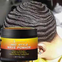 360 Style Wave Control Pomade provides superior hold.Enhances the natural waves in short hair styles.Contains natural ingredients like shea butter and coconut oil to nourish the scalp and add shine.
