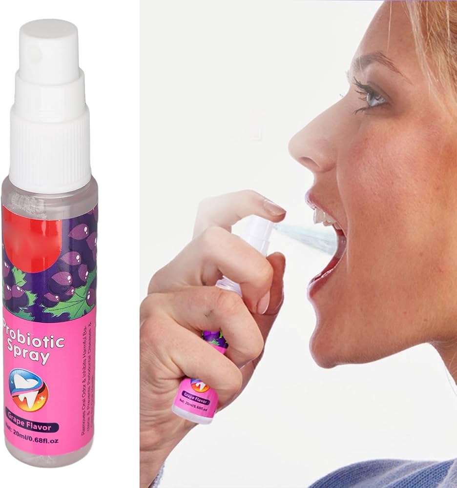 Disaar Probiotic Mouth Spray Fresh Breath Grape Flavor -20ml It is used to prevent and eliminate bad breath, makes the breath fresh, leaves a pleasant coolness trip.Does not contain sugar and alcohol.