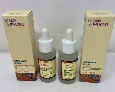 GOOD MOLECULES NIACINAMIDE SERUM Minimize For Smooth, Plump Even Skin And Pores Formulated with 10% Niacinamide (vitamin B3) this lightweight serum helps to refine skin tone and texture for a brighter