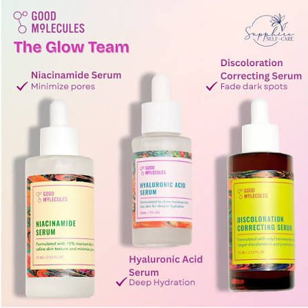 GOOD MOLECULES NIACINAMIDE SERUM Minimize For Smooth, Plump Even Skin And Pores Formulated with 10% Niacinamide (vitamin B3) this lightweight serum helps to refine skin tone and texture for a brighter