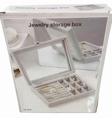 Velvet Jewelry Storage Box Ring Tray Earring Holder Necklace Organizer Storage Jewellery Holder For Ring Earrings Necklace Bracelet Soft Velvet Organizer CaselColor: gray.Purpose: Organize makeup .