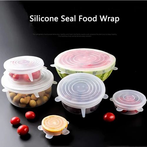 Best 6-Pack Silicone Stretch Lids Cover For Bowl,pots,jars silicone food saver lids can be used to cover cooked food, fruit, salads, sauces, as well as drinks like coffee, tea, juice and more.
