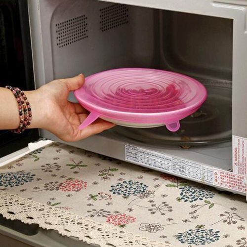 Best 6-Pack Silicone Stretch Lids Cover For Bowl,pots,jars silicone food saver lids can be used to cover cooked food, fruit, salads, sauces, as well as drinks like coffee, tea, juice and more.