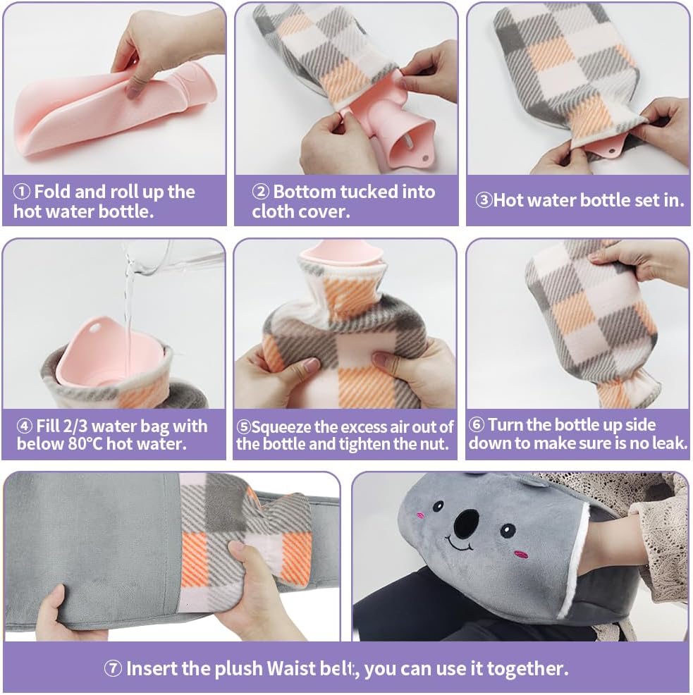 Hot Water Bottle With Cover Hot Water Bottle Belt Waist Hot Water Bottle Bed Bottle hot water bottles are made from 100% natural rubber, which helps maintain liquid temperature and hold the heat .