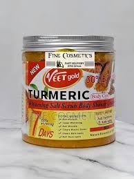 VEET GOLD Turmeric Tumeric Whitening Salt Scrub Body Shower Cream 500g aims to reduce the appearance of wrinkles and fine lines while restoring skin radiance extract to lighten dark spots,hyperpigment