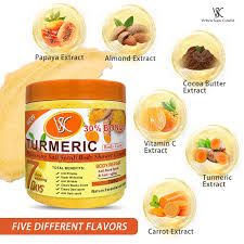 VEET GOLD Turmeric Tumeric Whitening Salt Scrub Body Shower Cream 500g aims to reduce the appearance of wrinkles and fine lines while restoring skin radiance extract to lighten dark spots,hyperpigment
