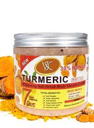VEET GOLD Turmeric Tumeric Whitening Salt Scrub Body Shower Cream 500g aims to reduce the appearance of wrinkles and fine lines while restoring skin radiance extract to lighten dark spots,hyperpigment