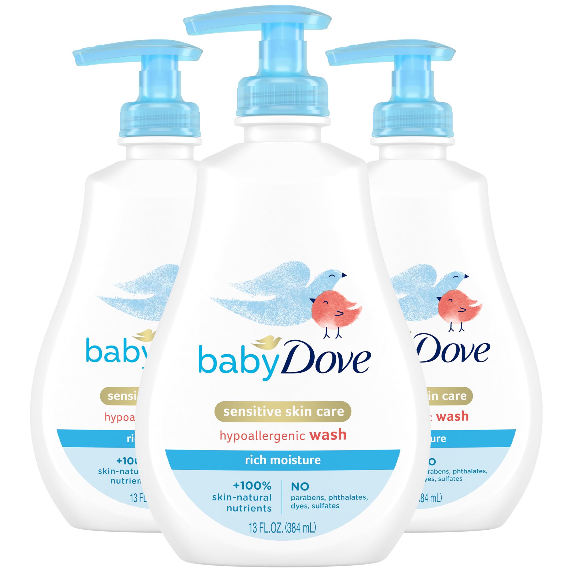 Dove Baby Head To Toe Body Wash Sensitive Moisture  it helps to replenish the essential moisture and nutrients that baby’s skin can lose during bathtime, leaving it feeling touchably softer .