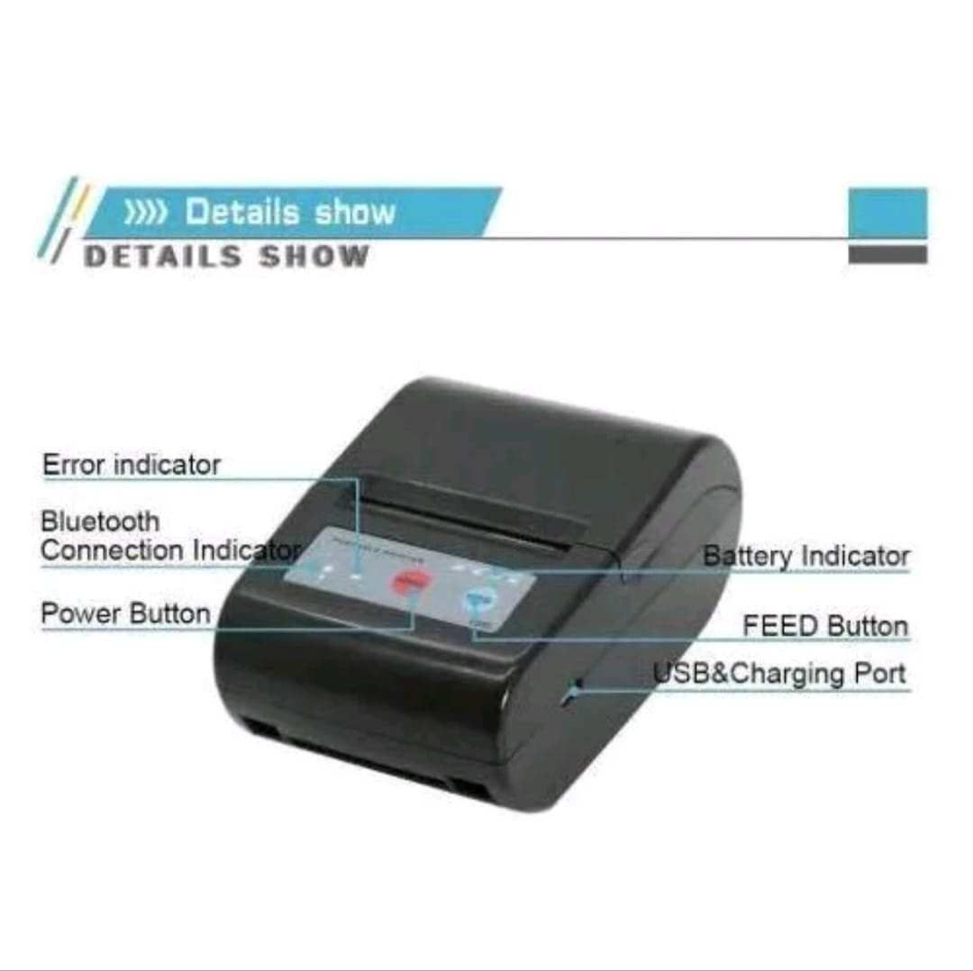BLUETOOTH THERMAL PRINTER
RECEIPT PRINTER
HAND HELD THERMAL PRINTER
