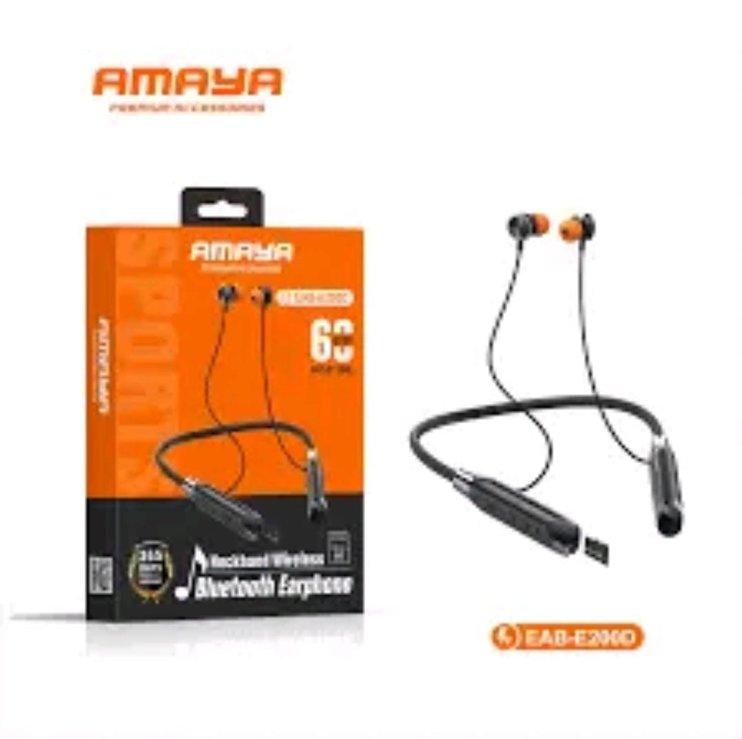 ORIGINAL AMAYA MAGNETIC NECKBAND
AMAYA EAB- E200D
60-HOUR MSIC PLAY TIME
MEMORY CARD SLOT