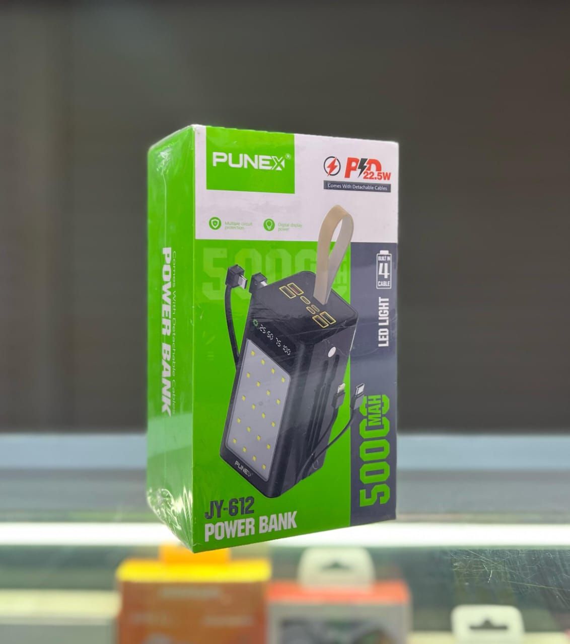 OFFER! OFFER! 
BRAND NEW PUNEX POWER BANK 50000 MAH
4 CABLE 
LED LIGHT
