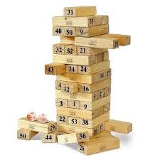 54pcs Mini Jenga Block Game Set – Classic Stacking Fun in Compact Size