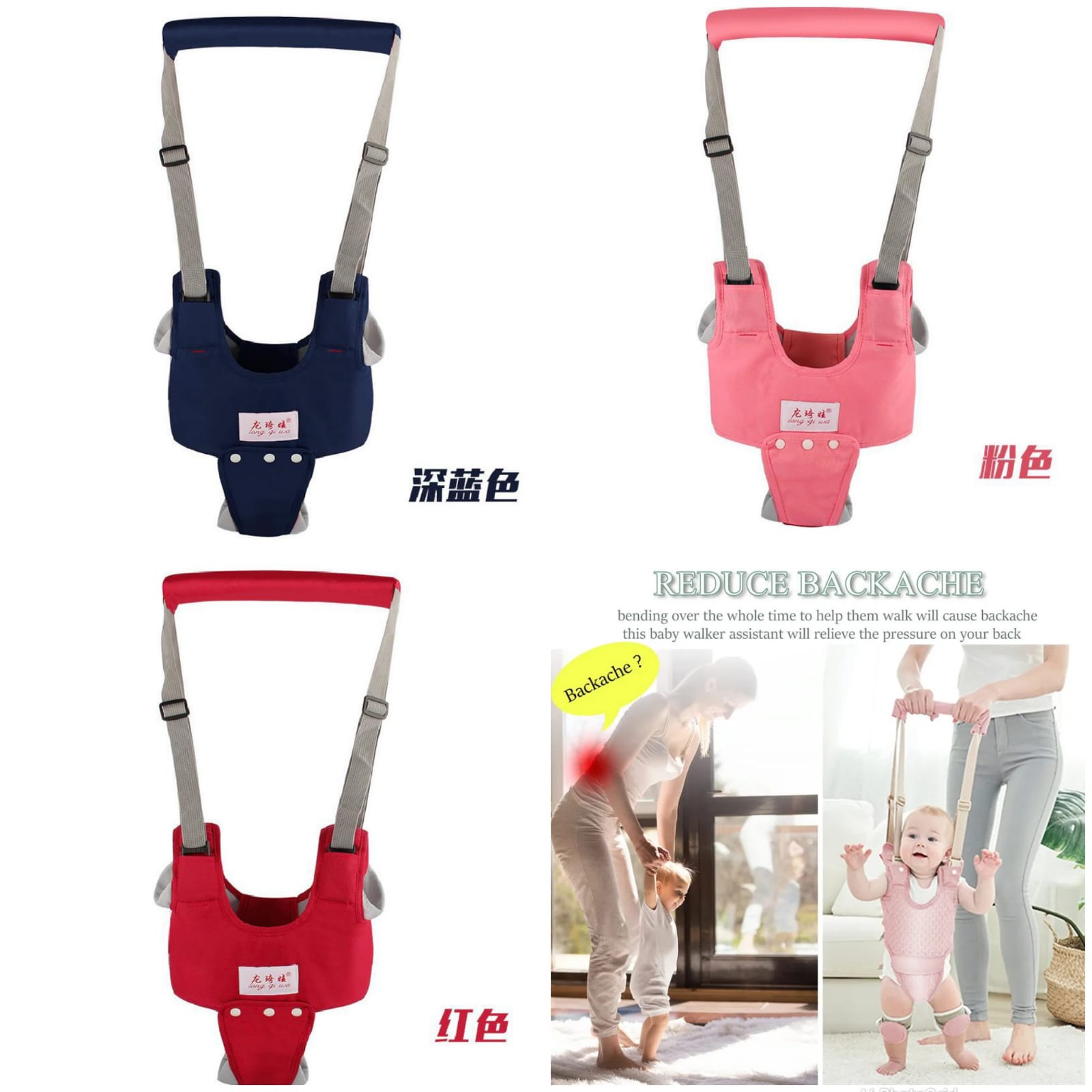 Toddler Walking Learning Strap Leashes Safe Walking Assistant Belt Adjustable Strap Safety Harness