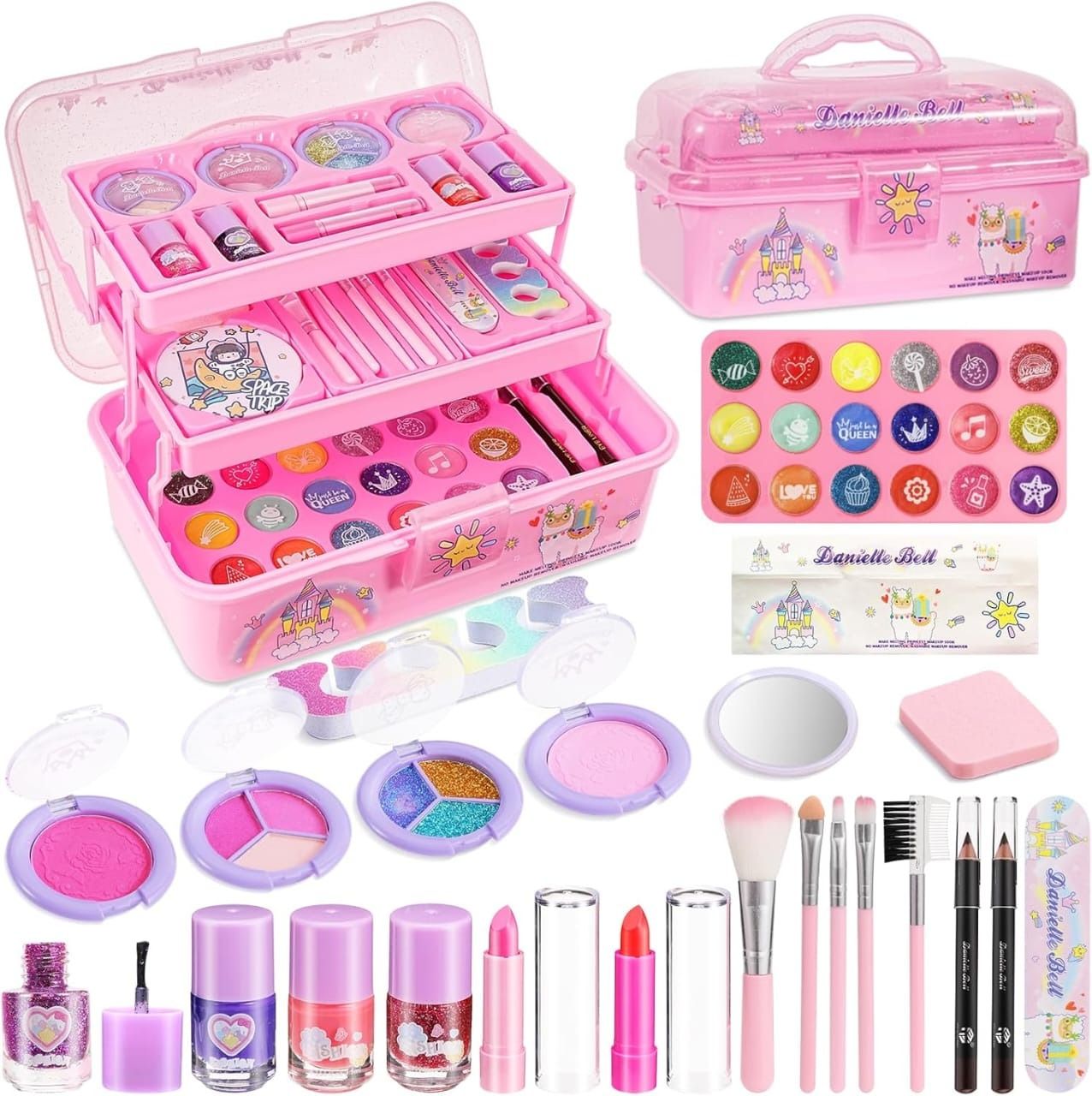NEW & FUN!
Let your little one sparkle with the Kids Makeup Set – Safe, colorful, and playful!
✅ All-in-One Kit – Lip gloss, eyeshadow, blush & more.
✅ Non-Toxic & Washable – Safe for young skin.