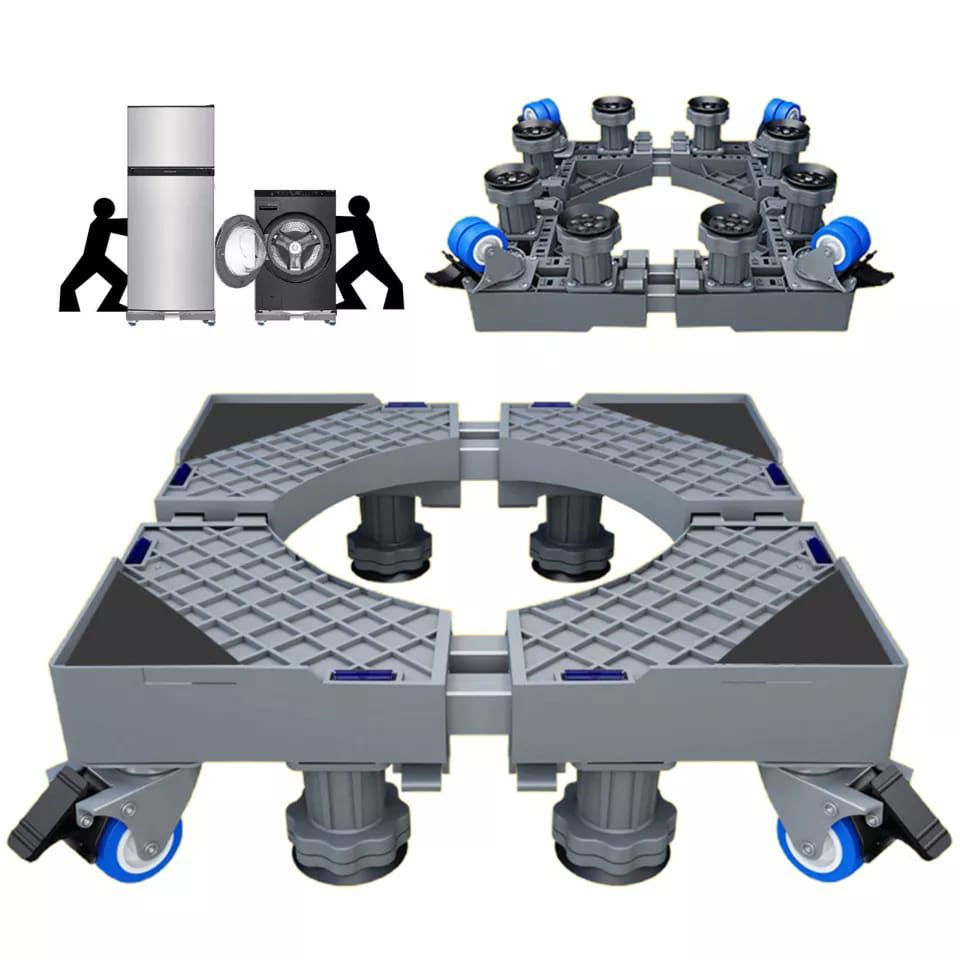 HEAVY DUTY WASHING MACHINE/FRIDGE/COOKER STAND
Made of sturdy material 
Raises the washing machine off the floor
Provides stability and prevents machine from vibrating
Has adjustable feet for leveling