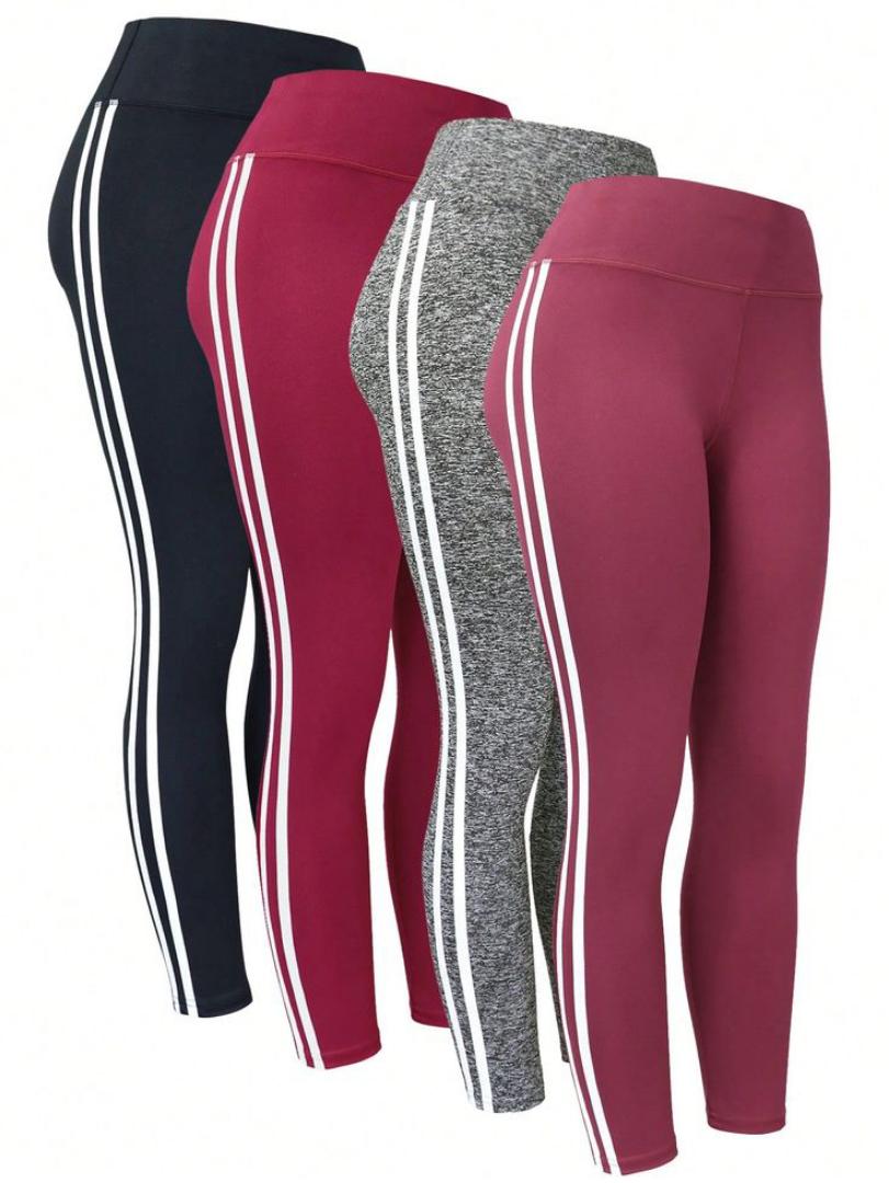 HIGH QUALITY DOUBLE STRIP TIGHTS HOME, ACTIVE GYM WEAR SUPER STRETCH COTTON LEGGINGS