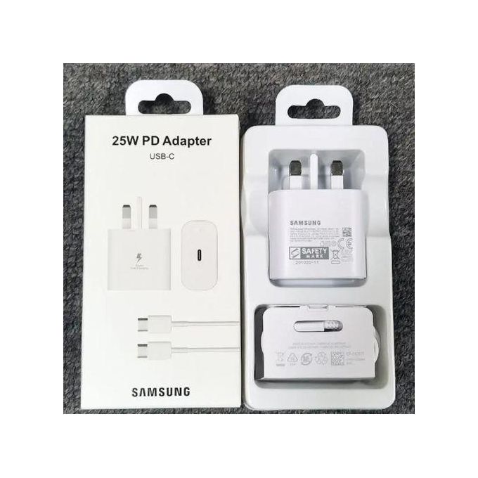 Samsung 25W Super Fast Charger Adapter With Type C To C Output cable
