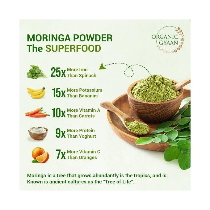 Moringa Organic Leaf Powder - 120grams