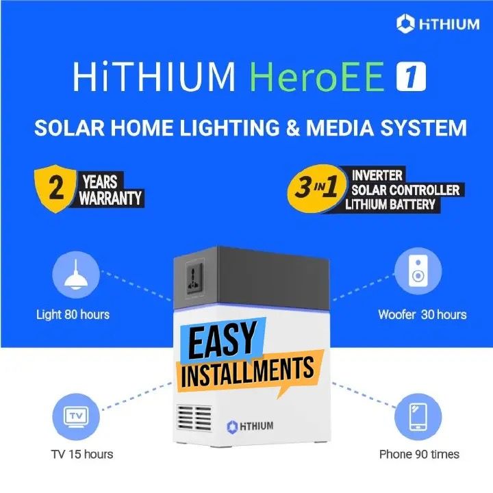 HeroEE1 Power Station solar power Lithium 3 In 1 Inverter+Battery+Solar Controller Output 200W Rated Power 1004Wh Hithium UPS Plug & Play 2 Year Warranty Killer for Ecoflow, Bluetti solar max