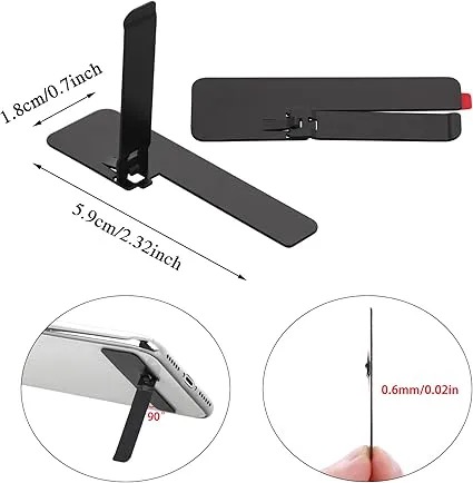 Sawa Ultra-Thin Invisible Phone Kickstand, Adjustable Vertical and Horizontal Placement Phone Stand Kickstand Phone case Metal Kick Stand Compatible with Any Cellphone