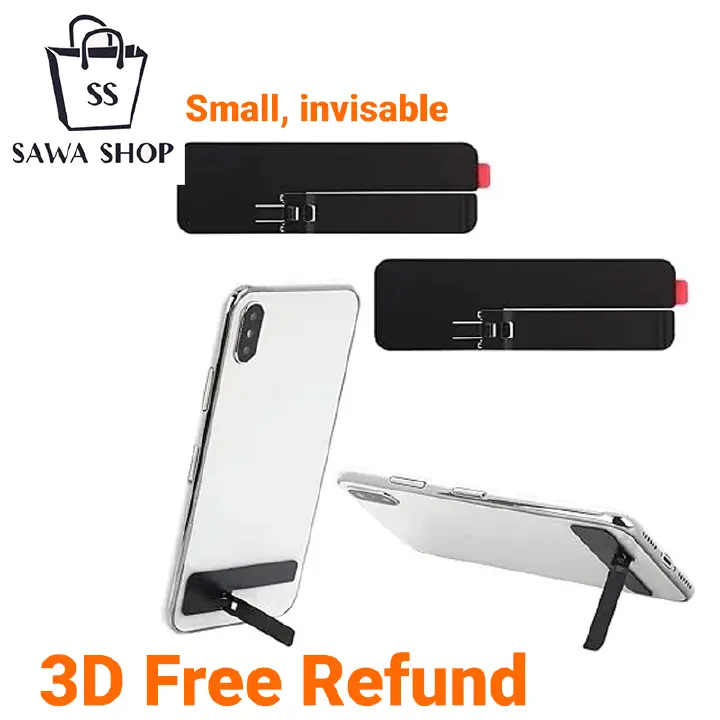 Sawa Ultra-Thin Invisible Phone Kickstand, Adjustable Vertical and Horizontal Placement Phone Stand Kickstand Phone case Metal Kick Stand Compatible with Any Cellphone