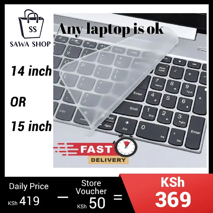 High Quality Laptop Keyboard Protector / Silicone Cover / High Quality ( For any 14-15 inch Laptop )