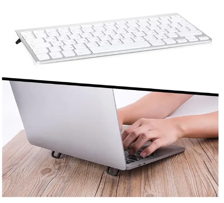 Self-Adhesive Mini Portable Laptop Stand, Invisible Computer Stand, Foldable Ergonomic Desktop Stand, Compatible with Laptops kama Lenovo, macbook, Dell, Asus, HP