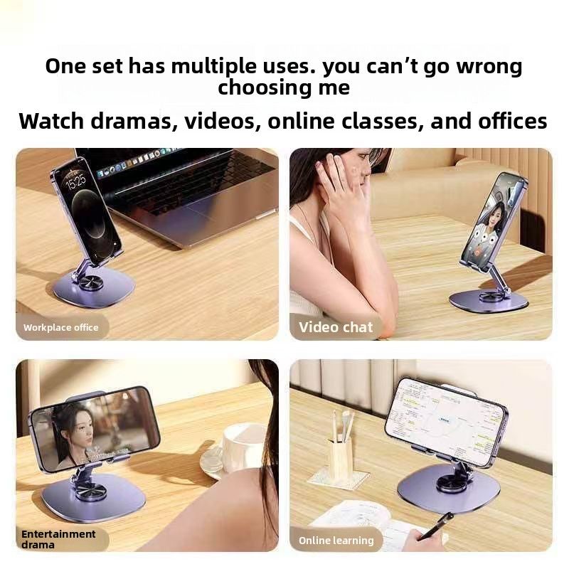 You deserve it ！   360° rotatable mobile phone stand foldable bracket multi-function stable mobile phone tablet metal stand