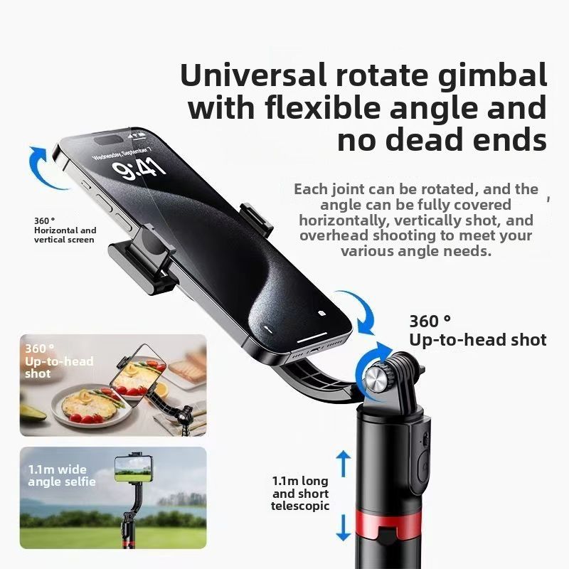 1.7m selfie stick tripod multi-function photography Bluetooth connection portable universal 360-degree mobile phone stand