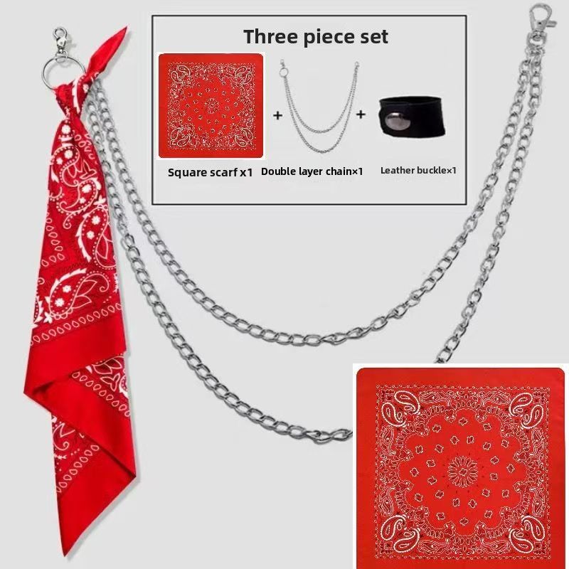 Hip-hop cashew flower square turban Bandana pure cotton American hip hop retro hair accessories