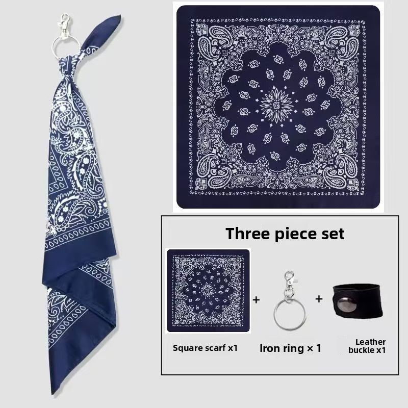 Hip-hop cashew flower square turban Bandana pure cotton American hip hop retro hair accessories