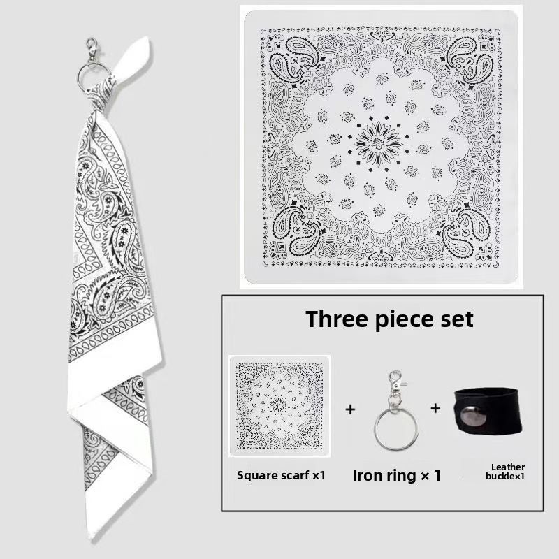 Hip-hop cashew flower square turban Bandana pure cotton American hip hop retro hair accessories