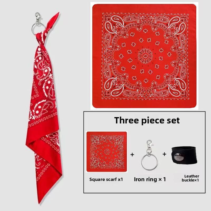 Hip-hop cashew flower square turban Bandana pure cotton American hip hop retro hair accessories