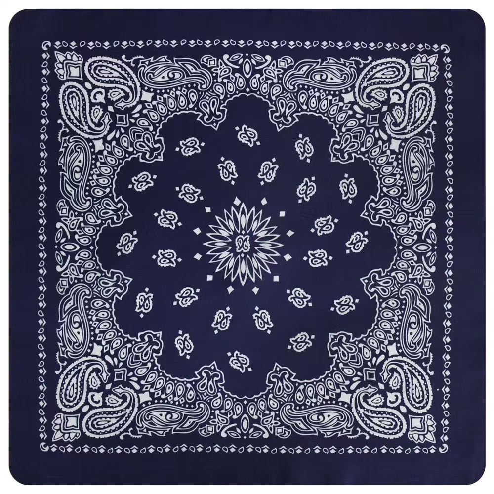 Hip-hop cashew flower square turban Bandana pure cotton American hip hop retro hair accessories
