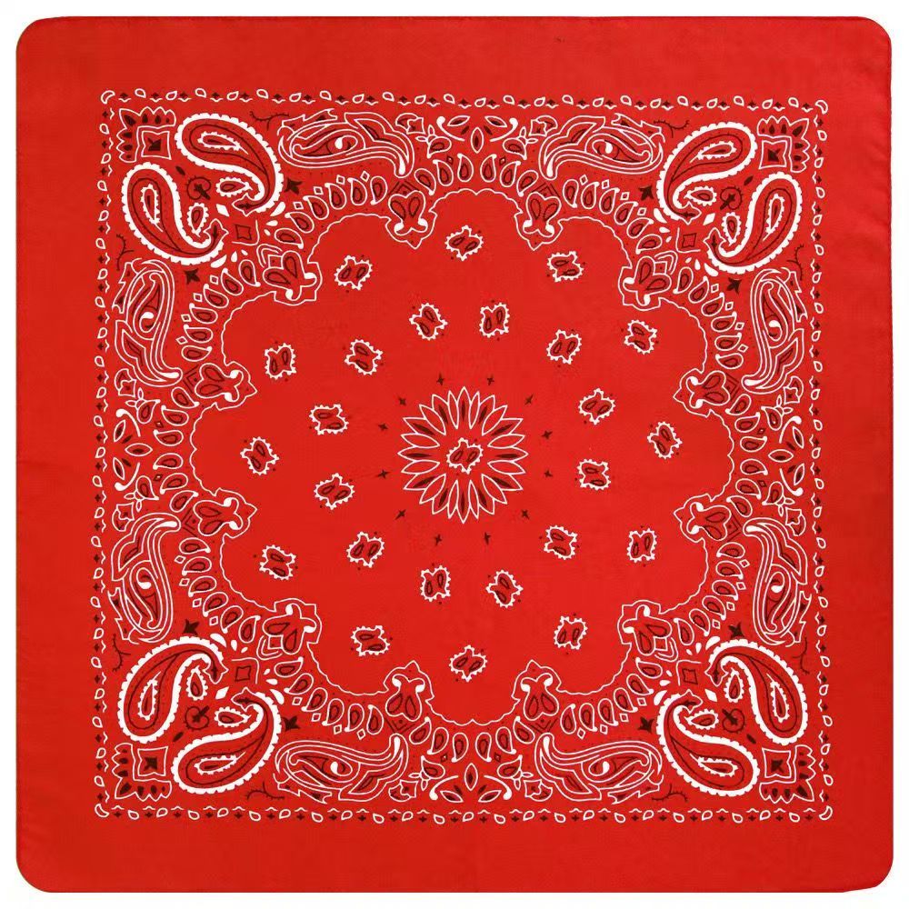 Hip-hop cashew flower square turban Bandana pure cotton American hip hop retro hair accessories