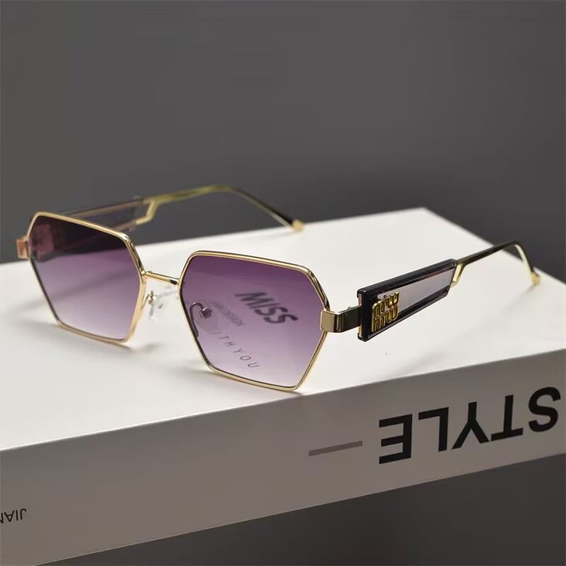 Fashionable polygonal sunglasses sunglasses women fashion street photography travel sunglasses