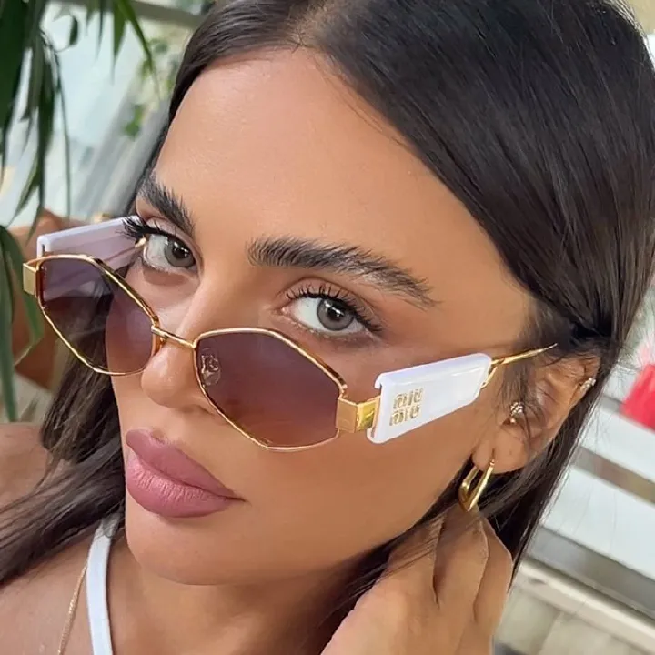 Fashionable polygonal sunglasses sunglasses women fashion street photography travel sunglasses