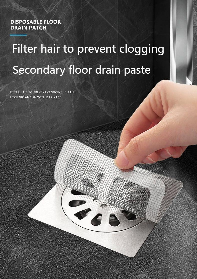 20pcs  Floor drain stickers disposable bathroom hair filter toilet sewer filter floor drain filter