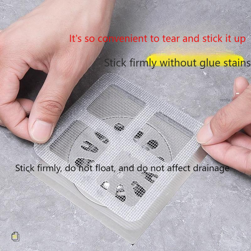 20pcs  Floor drain stickers disposable bathroom hair filter toilet sewer filter floor drain filter