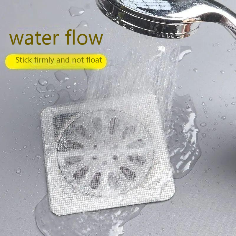 20pcs  Floor drain stickers disposable bathroom hair filter toilet sewer filter floor drain filter