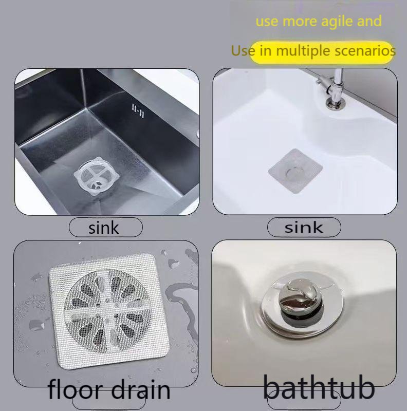 20pcs  Floor drain stickers disposable bathroom hair filter toilet sewer filter floor drain filter