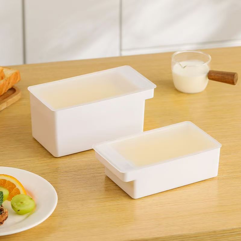 Butter storage box storage storage box refrigerator with lid cheese cheese block oil fresh-keeping moisture-proof cutting box