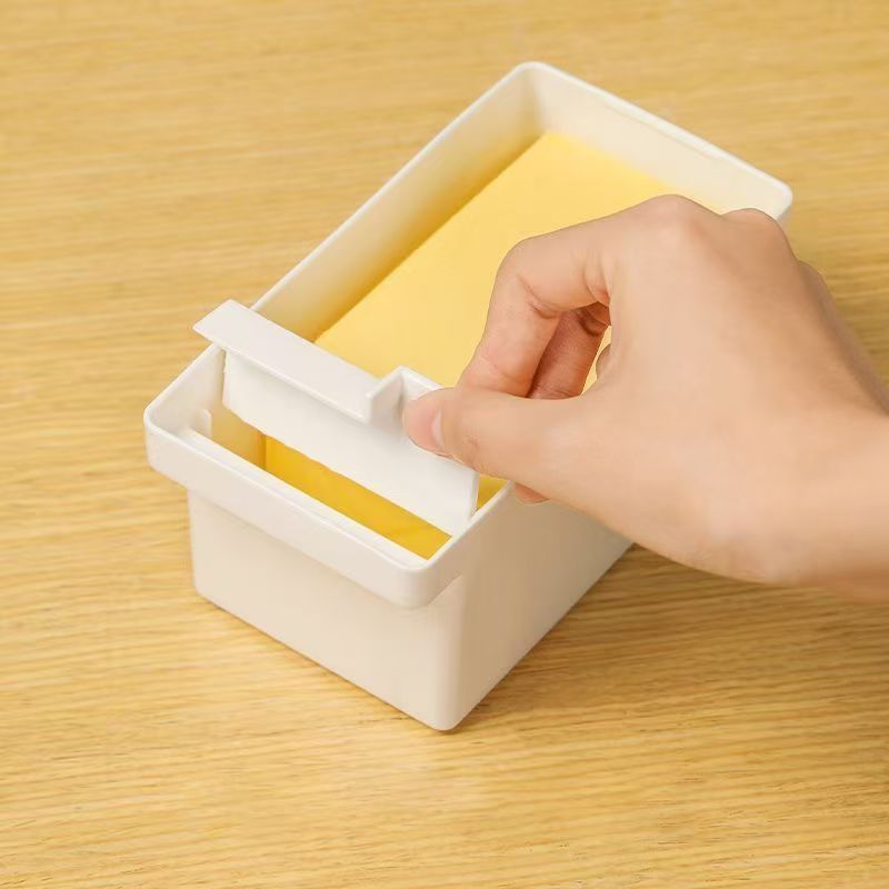 Butter storage box storage storage box refrigerator with lid cheese cheese block oil fresh-keeping moisture-proof cutting box