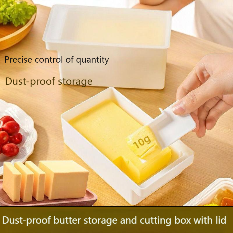 Butter storage box storage storage box refrigerator with lid cheese cheese block oil fresh-keeping moisture-proof cutting box