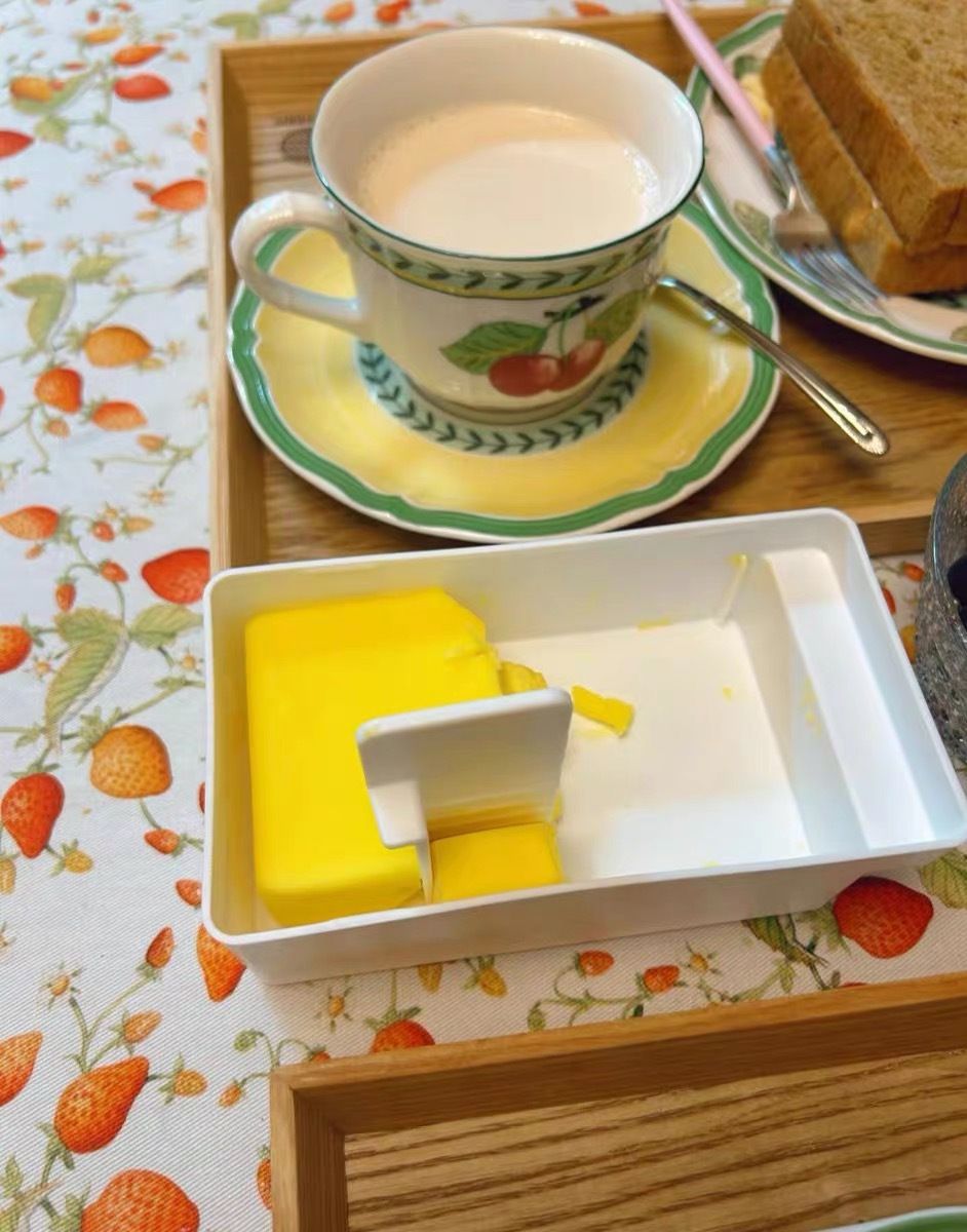 Butter storage box storage storage box refrigerator with lid cheese cheese block oil fresh-keeping moisture-proof cutting box